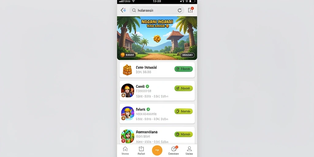 Tampilan awal game yang menarik dan penuh warna.