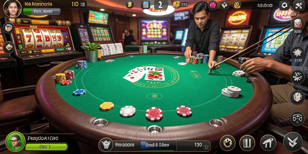 Tampilan grafis yang memukau dalam SUPERWINNER.